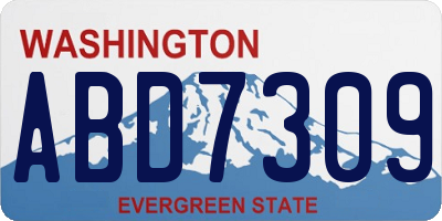 WA license plate ABD7309