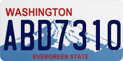 WA license plate ABD7310