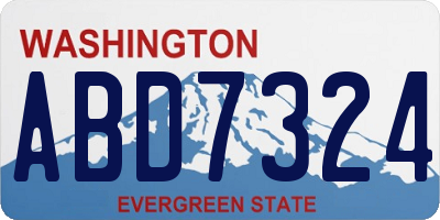WA license plate ABD7324
