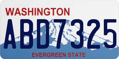 WA license plate ABD7325
