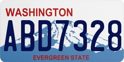 WA license plate ABD7328