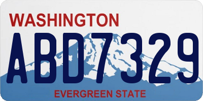 WA license plate ABD7329
