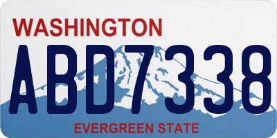 WA license plate ABD7338