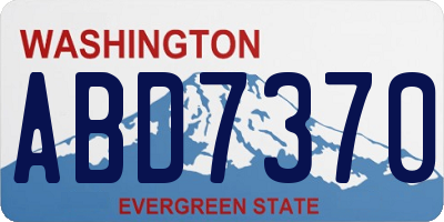 WA license plate ABD7370