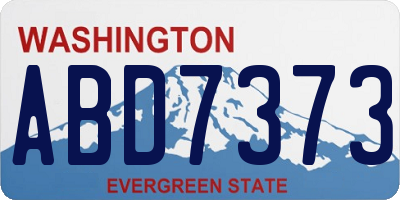 WA license plate ABD7373