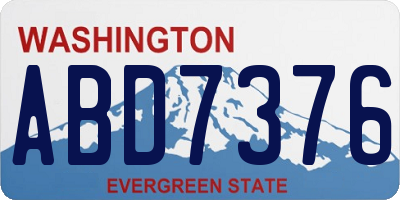 WA license plate ABD7376
