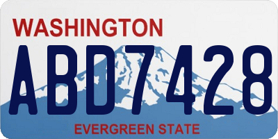 WA license plate ABD7428