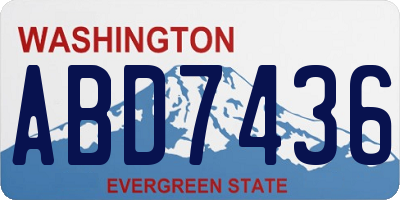 WA license plate ABD7436