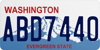 WA license plate ABD7440