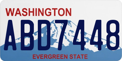 WA license plate ABD7448