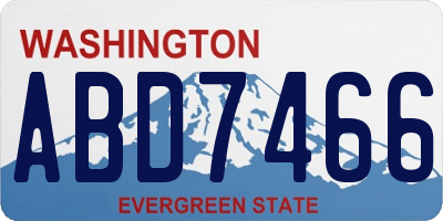 WA license plate ABD7466