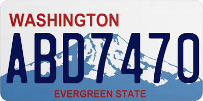 WA license plate ABD7470