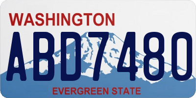 WA license plate ABD7480