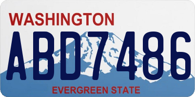 WA license plate ABD7486