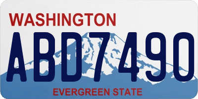 WA license plate ABD7490