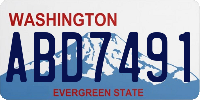 WA license plate ABD7491