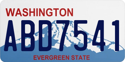WA license plate ABD7541