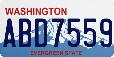WA license plate ABD7559