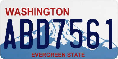 WA license plate ABD7561