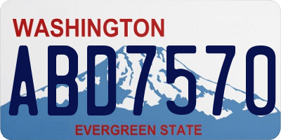 WA license plate ABD7570