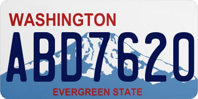 WA license plate ABD7620