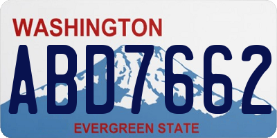 WA license plate ABD7662