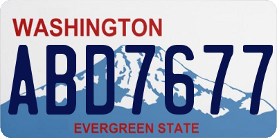WA license plate ABD7677