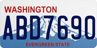 WA license plate ABD7690