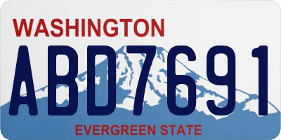 WA license plate ABD7691