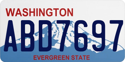 WA license plate ABD7697