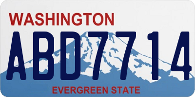 WA license plate ABD7714