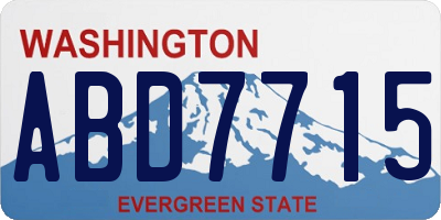 WA license plate ABD7715