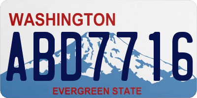 WA license plate ABD7716