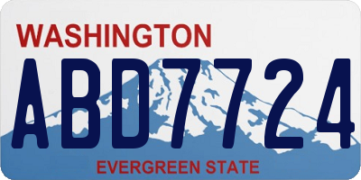 WA license plate ABD7724