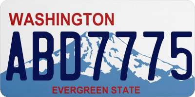 WA license plate ABD7775