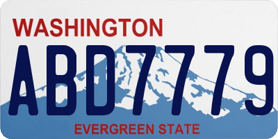 WA license plate ABD7779