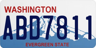 WA license plate ABD7811
