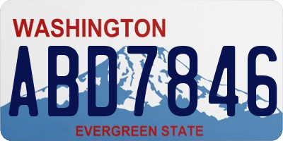 WA license plate ABD7846