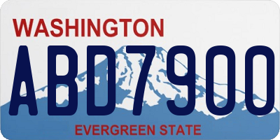 WA license plate ABD7900