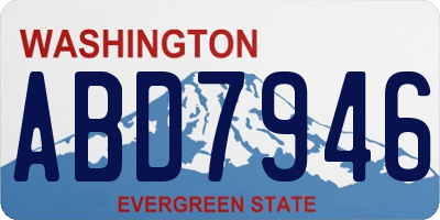 WA license plate ABD7946