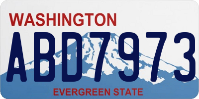 WA license plate ABD7973