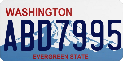 WA license plate ABD7995