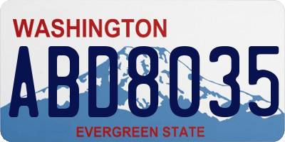 WA license plate ABD8035