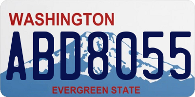 WA license plate ABD8055