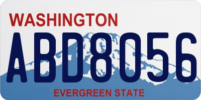 WA license plate ABD8056