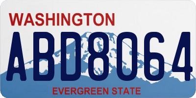WA license plate ABD8064