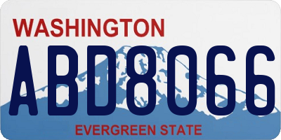 WA license plate ABD8066