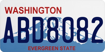 WA license plate ABD8082