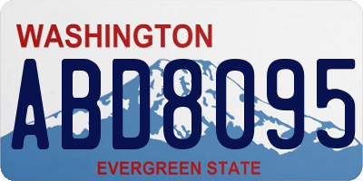 WA license plate ABD8095