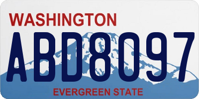 WA license plate ABD8097